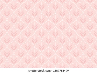 Elegant Floral Vector Seamless Pattern. Decorative Flower Illustration. Abstract Art Deco Background with Leaves.
