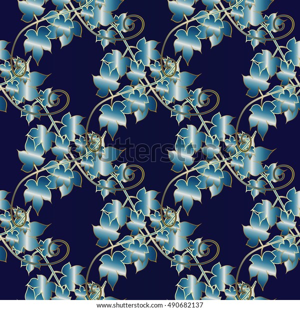 Elegant Floral Vector Seamless Pattern Background Stock Vector