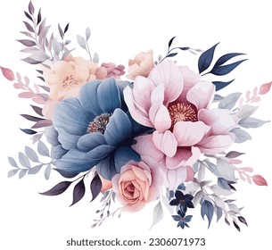 Elegant Floral Vector for Wedding Cover Invitation Card