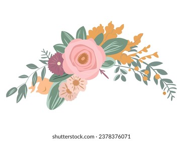Elegant Floral Vector for Wedding Invitation Card
