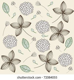 Elegant floral vintage background. Vector eps10 illustration