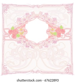 elegant floral vintage frame