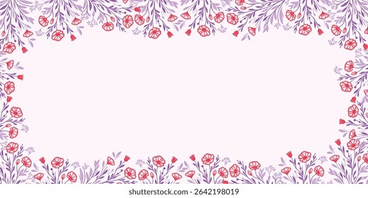 elegant floral wall design with soft botanical elements.abstract background for wedding scrapbook and greeting frame template

