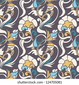 Elegant floral wallpaper - seamless pattern