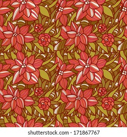 Elegant floral wallpaper - seamless pattern 
