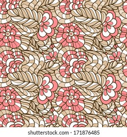Elegant floral wallpaper - seamless pattern 