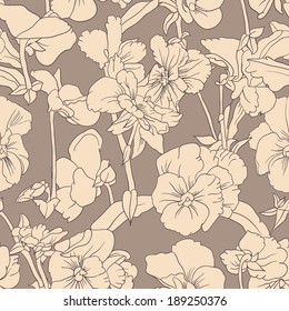 Elegant floral wallpaper - seamless pattern