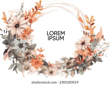 elegant floral watercolor background for wedding card invitation 