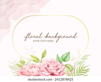 Elegant Floral Watercolor Wedding Banner Design