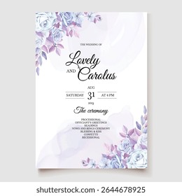 Elegant Floral Wedding Card. Illustrator and designer. Wedding Invites, save the date, Birthday Invites, Video Invites, E-Cards.