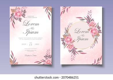 Elegant Floral Wedding Invitation with Beautiful Roses