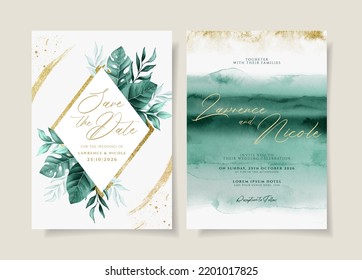 elegant floral wedding invitation card template