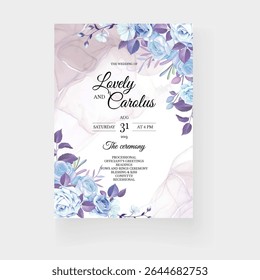 Elegant Floral Wedding Invitation Card. Illustrator and designer. Wedding Invites, save the date, Birthday Invites, Video Invites, E-Cards.