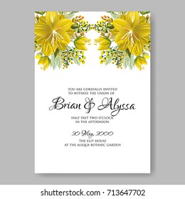 Elegant floral wedding invitation card