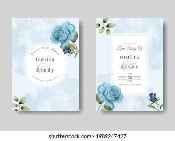 Elegant Floral Wedding Invitations Card