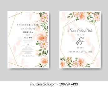 Elegant Floral Wedding Invitations Card