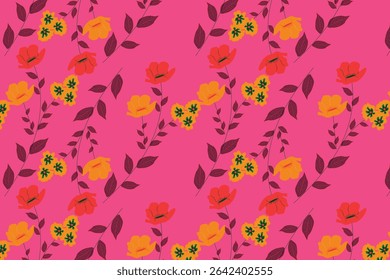 Elegant florals on dark backgrounds with rich, moody colors for dramatic statement prints.
