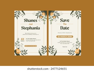 Elegant Floria Wedding Invitation Template**_ is clean, modern, simply style, and moreover it’s friendly use. It’s Quick And Easy to use to save your time. 