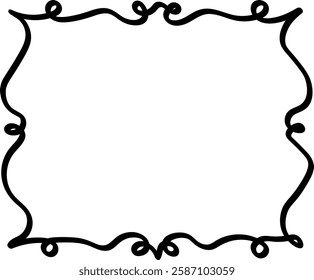 Elegant Flourish Frame: Decorative Vector Illustration for Design Projects