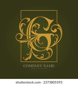 Elegant flourish G monogram letter logo vector illustrations for your work logo, merchandise t-shirt, stickers and label designs, poster, greeting cards advertising business company or brands