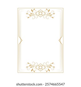 elegant flourish golden frame isolated icon