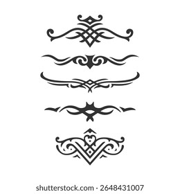 Elegant Flourish Vector Set Elements