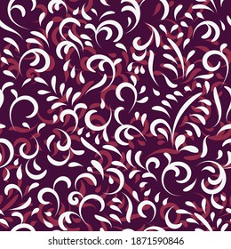 Elegant Flourishes Seamless Pattern. Suitable for textile prints, interior decoration ,background, projects or personal uses.
