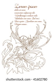 elegant flower background vector with space for text