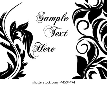 elegant flower background vector with space for text
