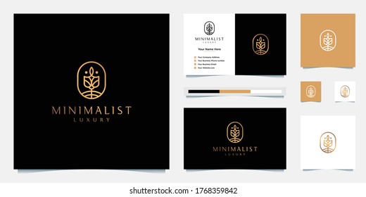 elegant flower design logo. can be used for cosmetics, beauty salons, spas and skin care. premium logo design and business cards.