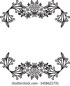 Elegant flower frame, for wallpaper of banner, posters, card. Vector