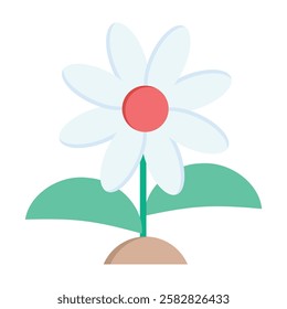 Elegant flower icon symbolizing organic beauty, nature, and skincare. Ideal for eco-conscious branding and herbal product packaging.