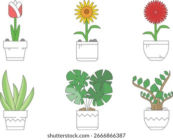 Diseño elegante del Vector del icono de la flor | Elementos florales de la Naturaleza