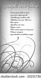 elegant flower invitation background vector with space for text