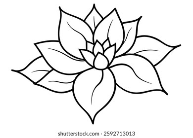 Elegant flower line art vector illustrations perfect for digital designs, prints, and stock use