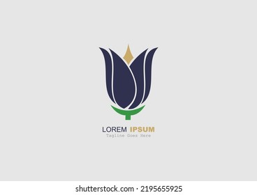 Elegant Flower Logo Design Vector