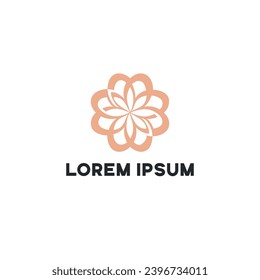 diseño vectorial de icono de logotipo de flor elegante 