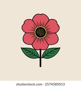 Elegant flower logo vector featuring clean lines and intricate details, perfect for branding, packaging, or digital use. Versatile and scalable, ideal for businesses in beauty.