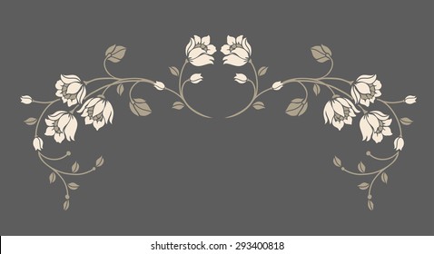 Elegant flower motif design,Vector illustration.luxury style.