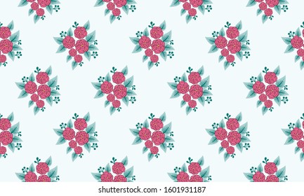 Elegant flower pattern background for valentine, with beautiful pink rose flower design.