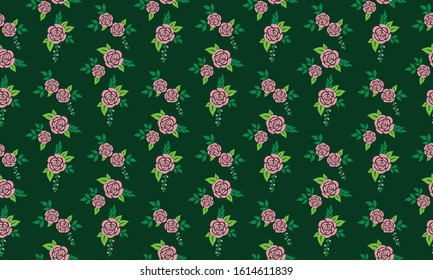 Elegant flower pattern Background for valentine, with seamless of pink rose flower design.
