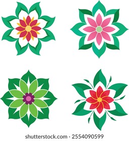 "Elegant flower pattern design vector illustration featuring intricate floral motifs, perfect for digital and print use. Ideal for textiles, wallpapers, packaging, and invitations. High-quality