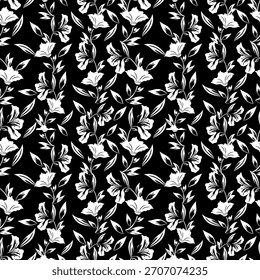 Elegant flower pattern featuring delicate botanical motifs arranged in a seamless repeating design.
