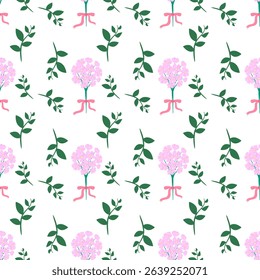elegant flower seamless pattern for gift box wrapping or fabric design