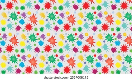 Elegant Flower Shapes Pattern Vector Colorful Floral