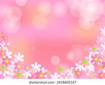 Elegant flower vector illustrations background with feminime