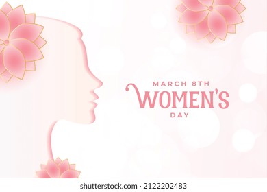elegant flowers womens day card design