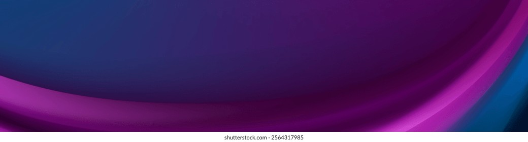 Elegant and flowing abstract element with a vibrant purple wave. 