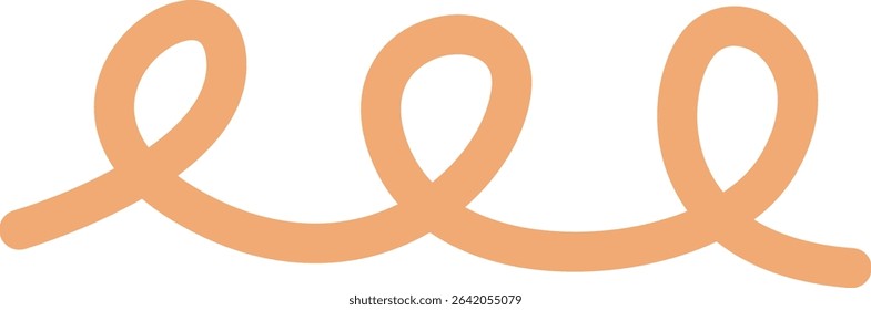 Elegant, flowing curved lines in warm orange tones, capturing the essence of organic forms and natural movement in a clean, minimalist design.