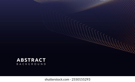 Elegante fließende Linien erzeugen Wellen vor einem dunklen Hintergrund. Geeignet für Grafikdesign, Hintergründe, Muster und abstrakte Konzepte.